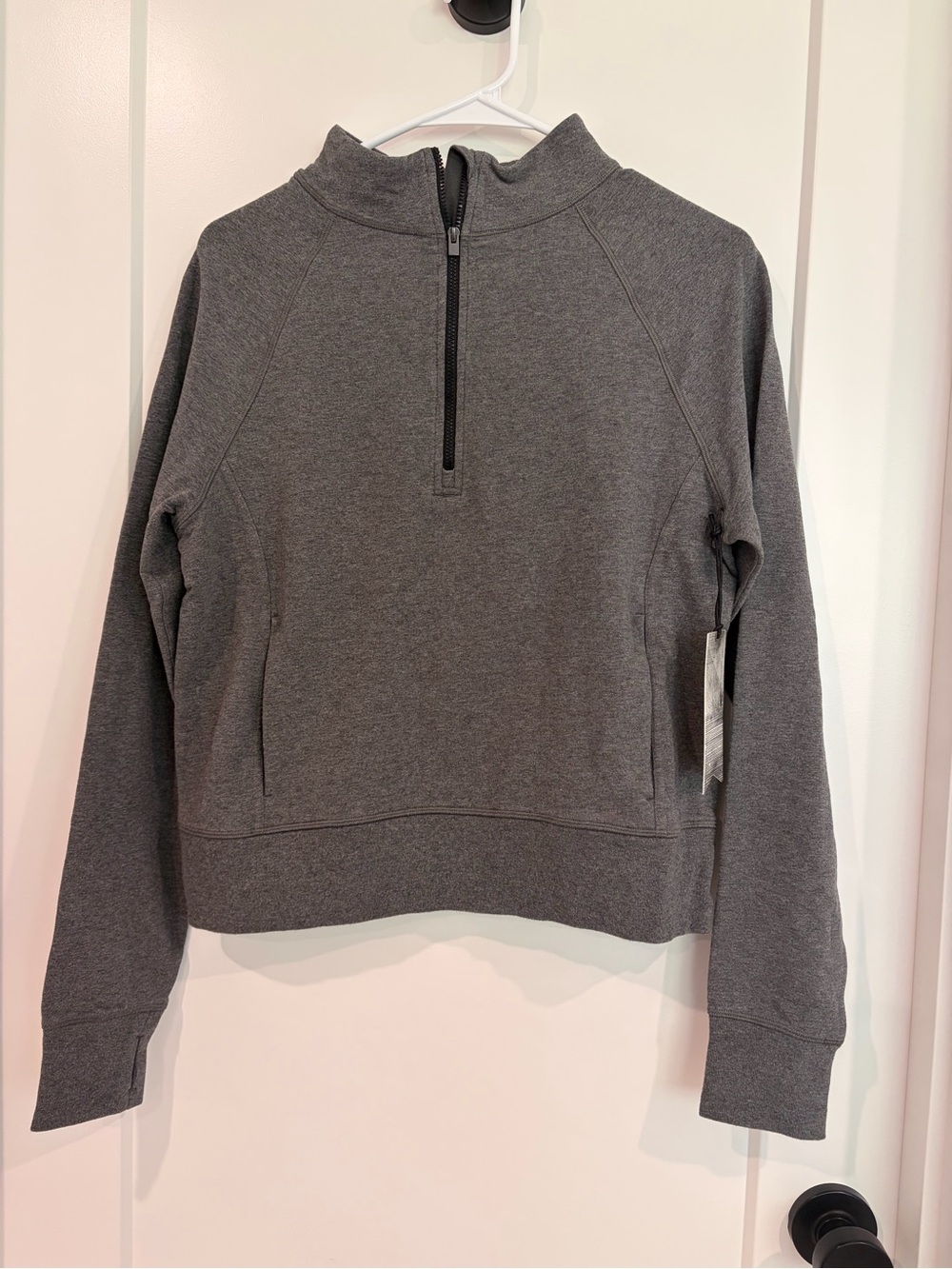 NWT Stori Backstory Pullover Half Zip Hoodie Heather Slate - Size 6